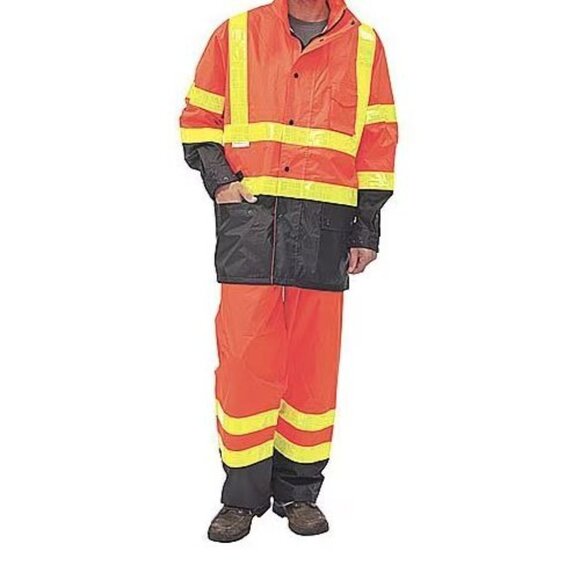 ML Kishigo RWP101 Class 3 Orange Strorm Stopper Pro Rainwear Pants - Picture 5 of 5